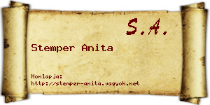 Stemper Anita névjegykártya